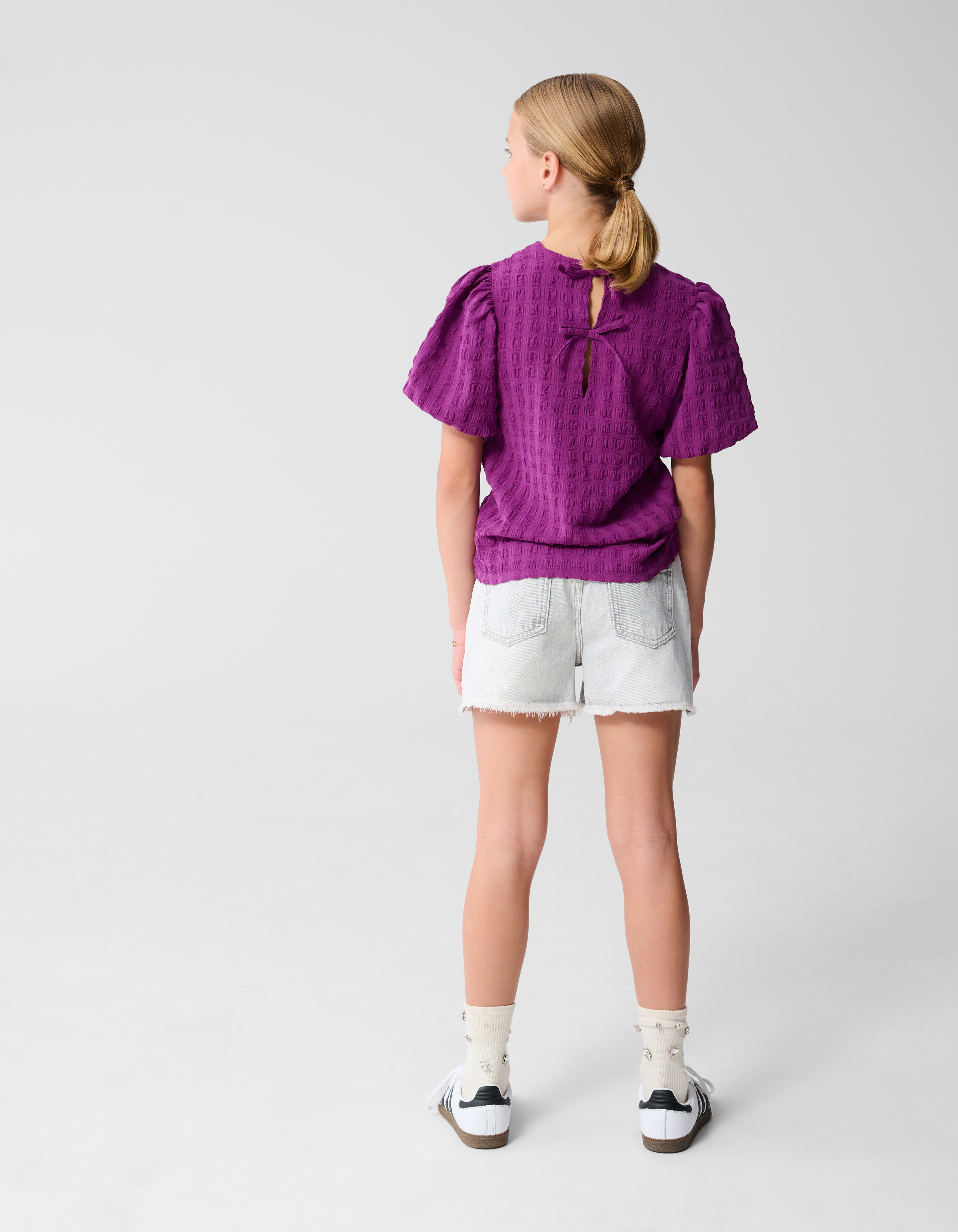 Crinkle Bow Top Lila SHOEBY GIRLS