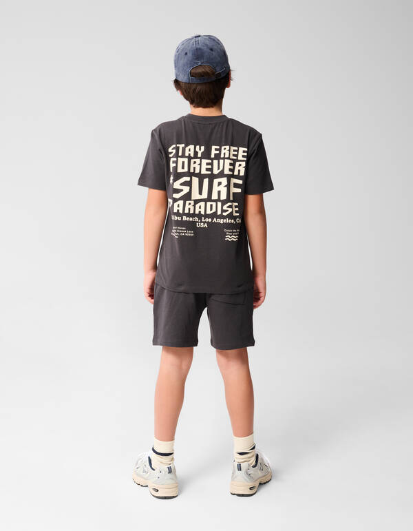 Paradise Artwork T-shirt Dunkelgrau SHOEBY BOYS