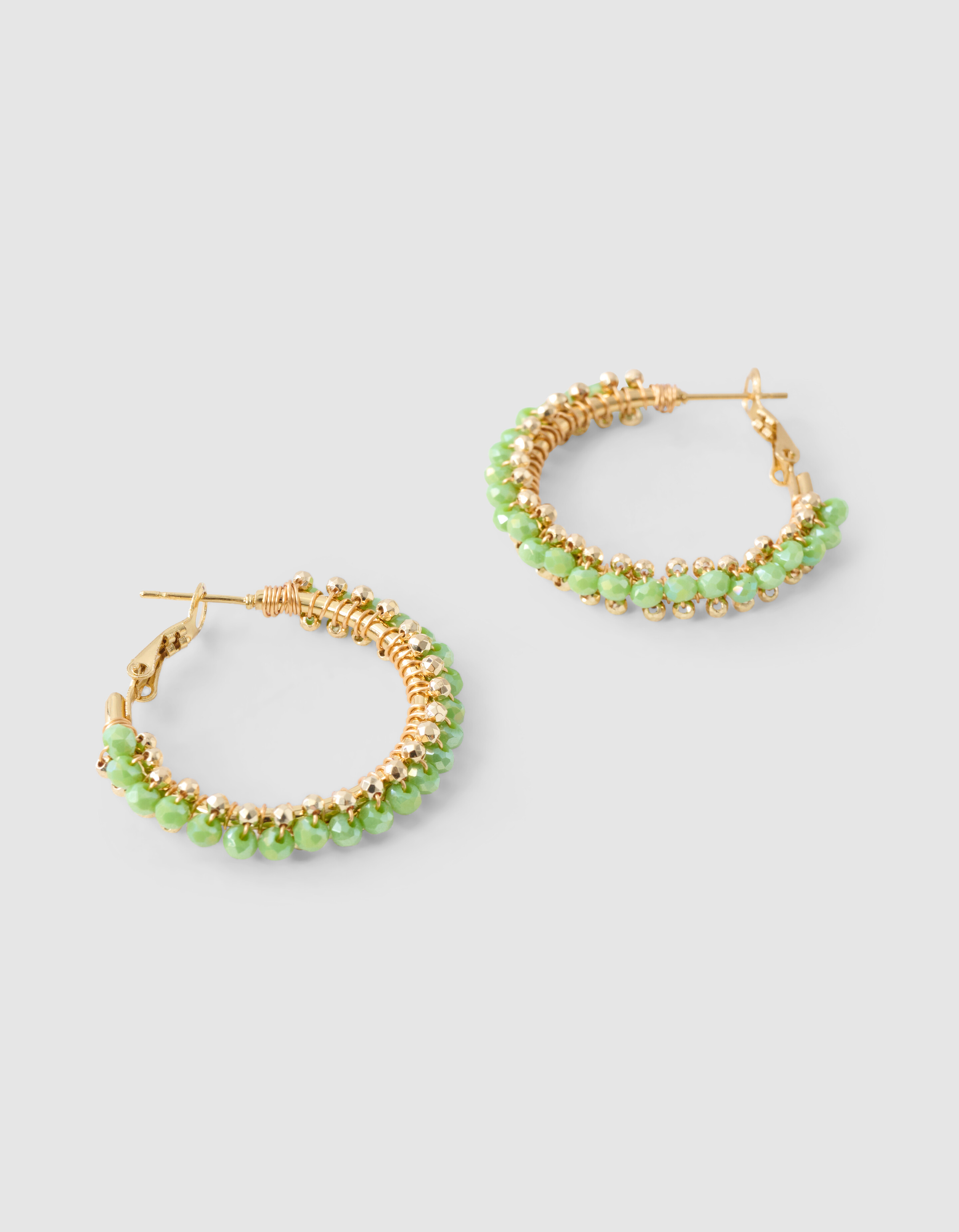 Perlenohrringe Grün SHOEBY ACCESSOIRES