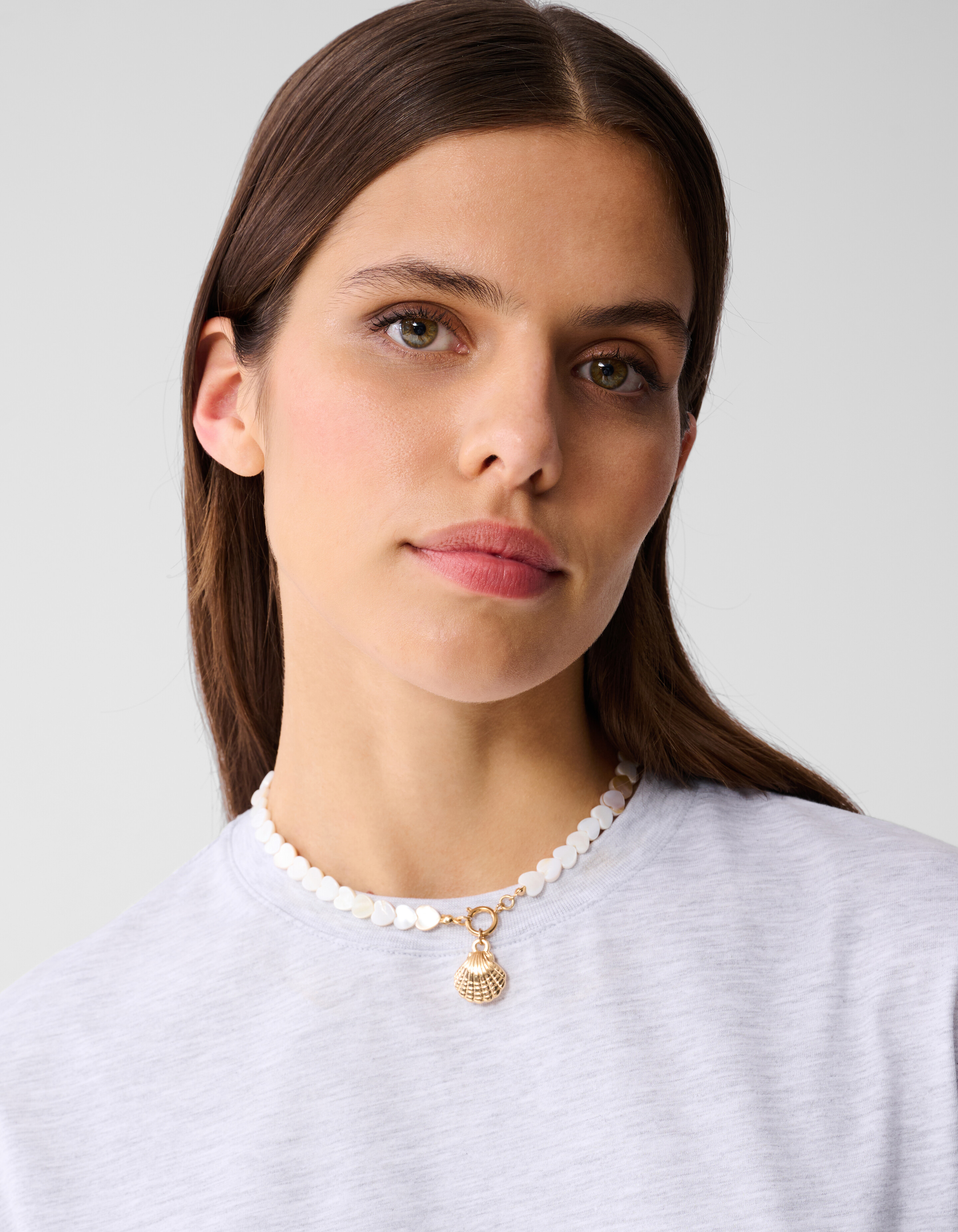 Perlenkette Herz Weiß SHOEBY ACCESSOIRES