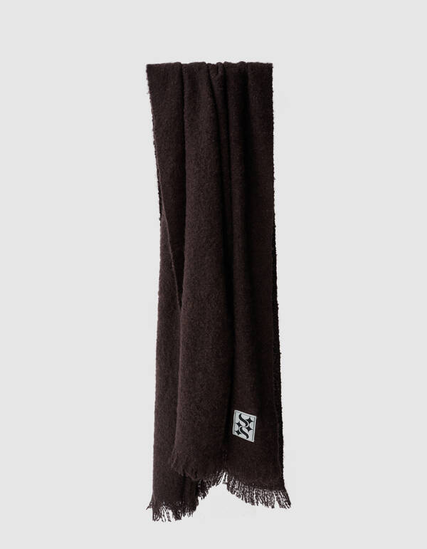 Bouclé Sjaal Donkerbruin SHOEBY ACCESSOIRES