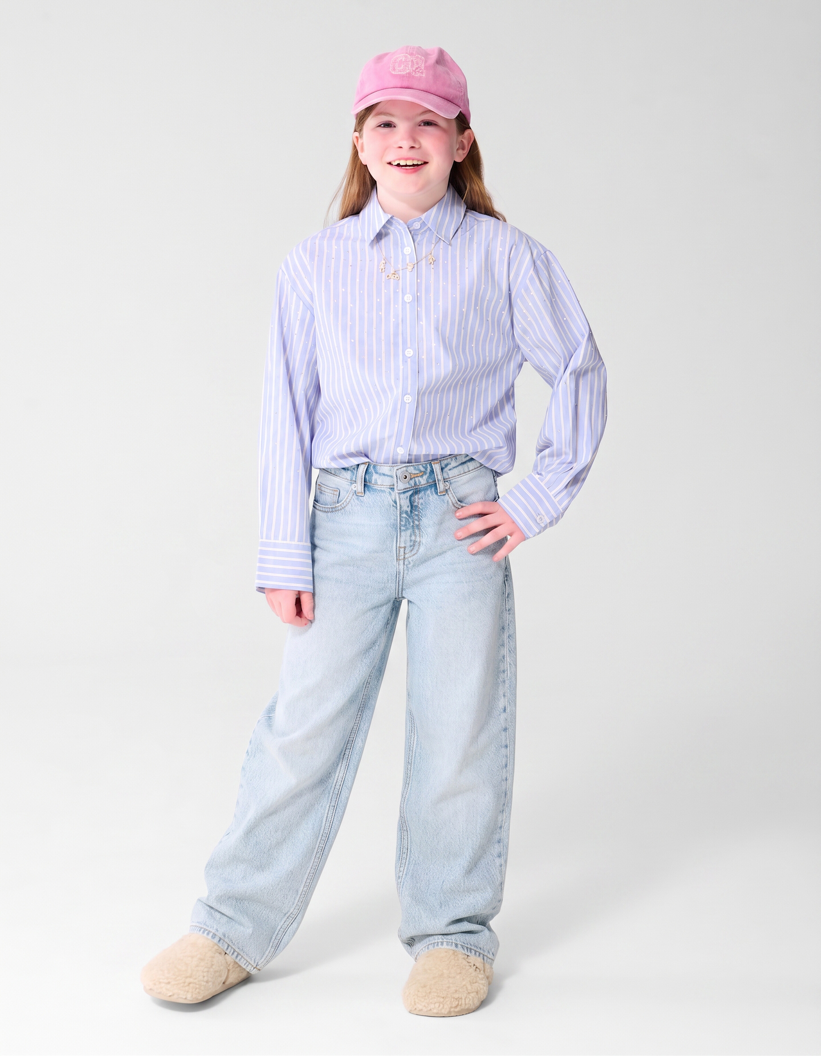 Jeans in lockerer Passform Hellblau SHOEBY GIRLS