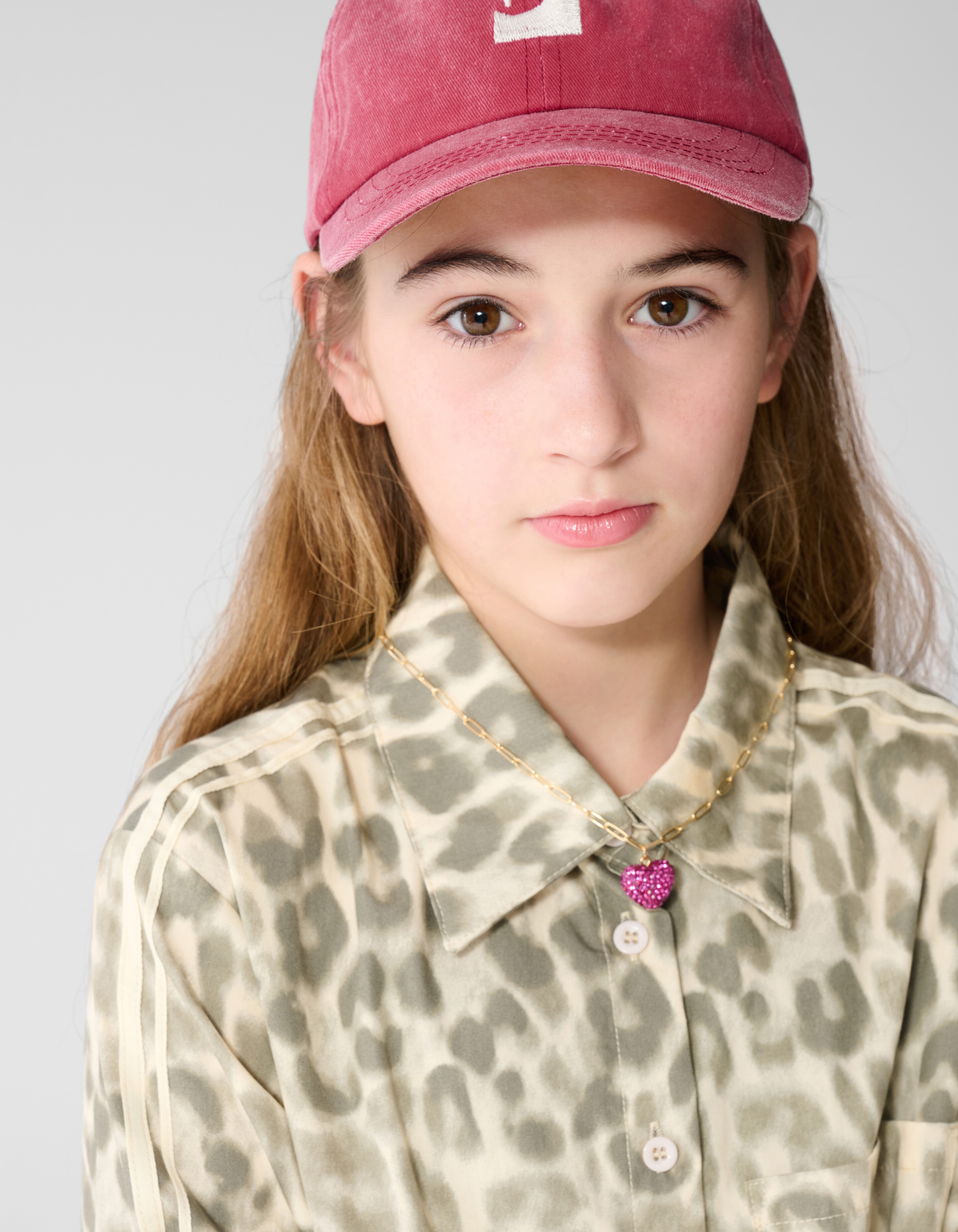 Leopard-Ballon-Minikleid Hellbraun SHOEBY GIRLS