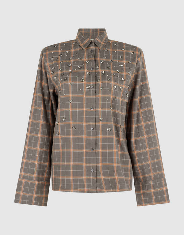 Karierte Bluse braun SHOEBY WOMEN
