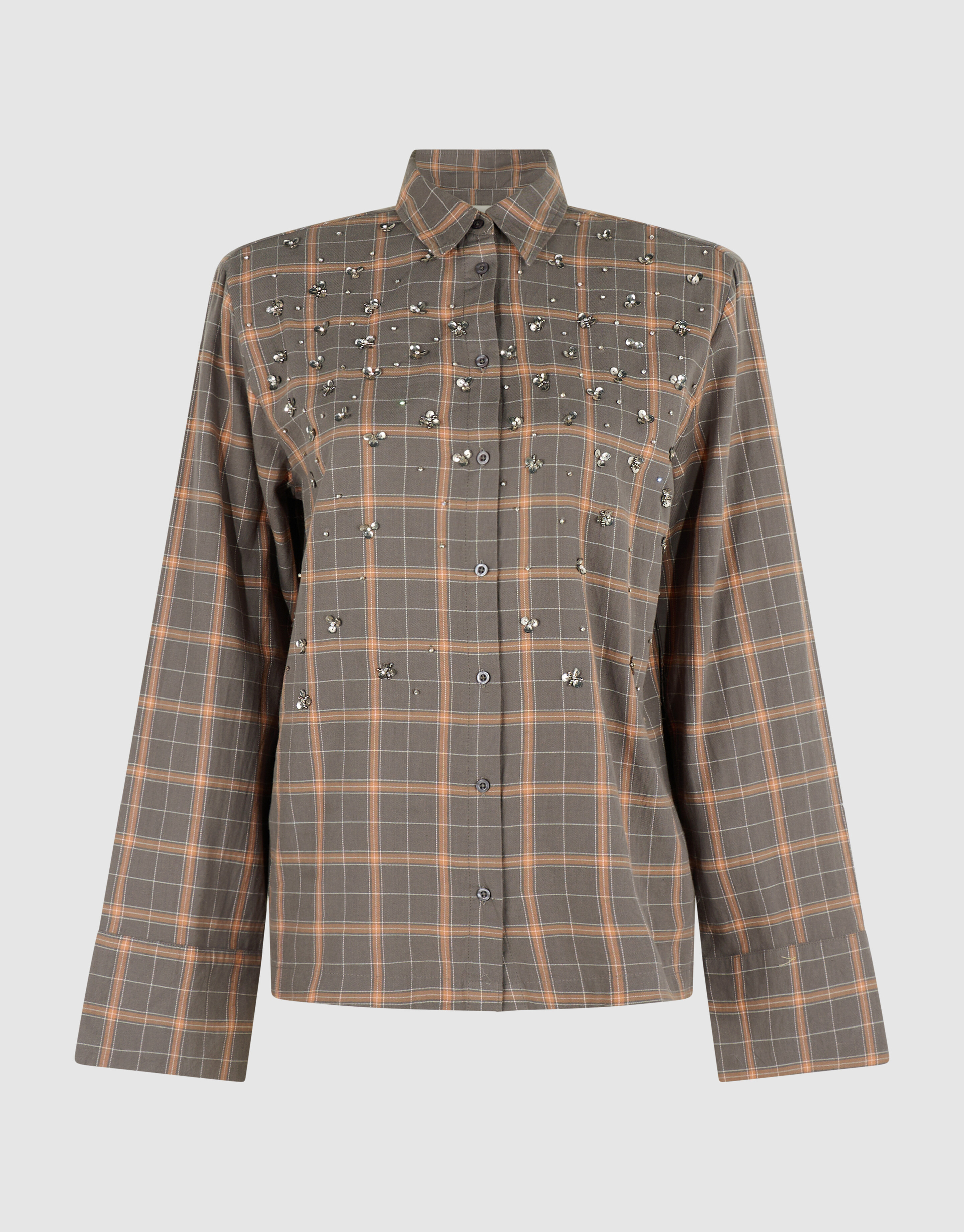 Karierte Bluse braun SHOEBY WOMEN