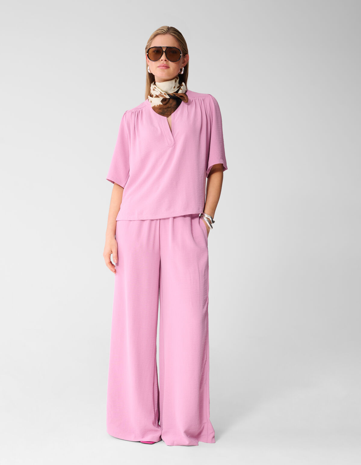 Twist Wide Leg Fit Hose Rosa SHOEBY WOMEN