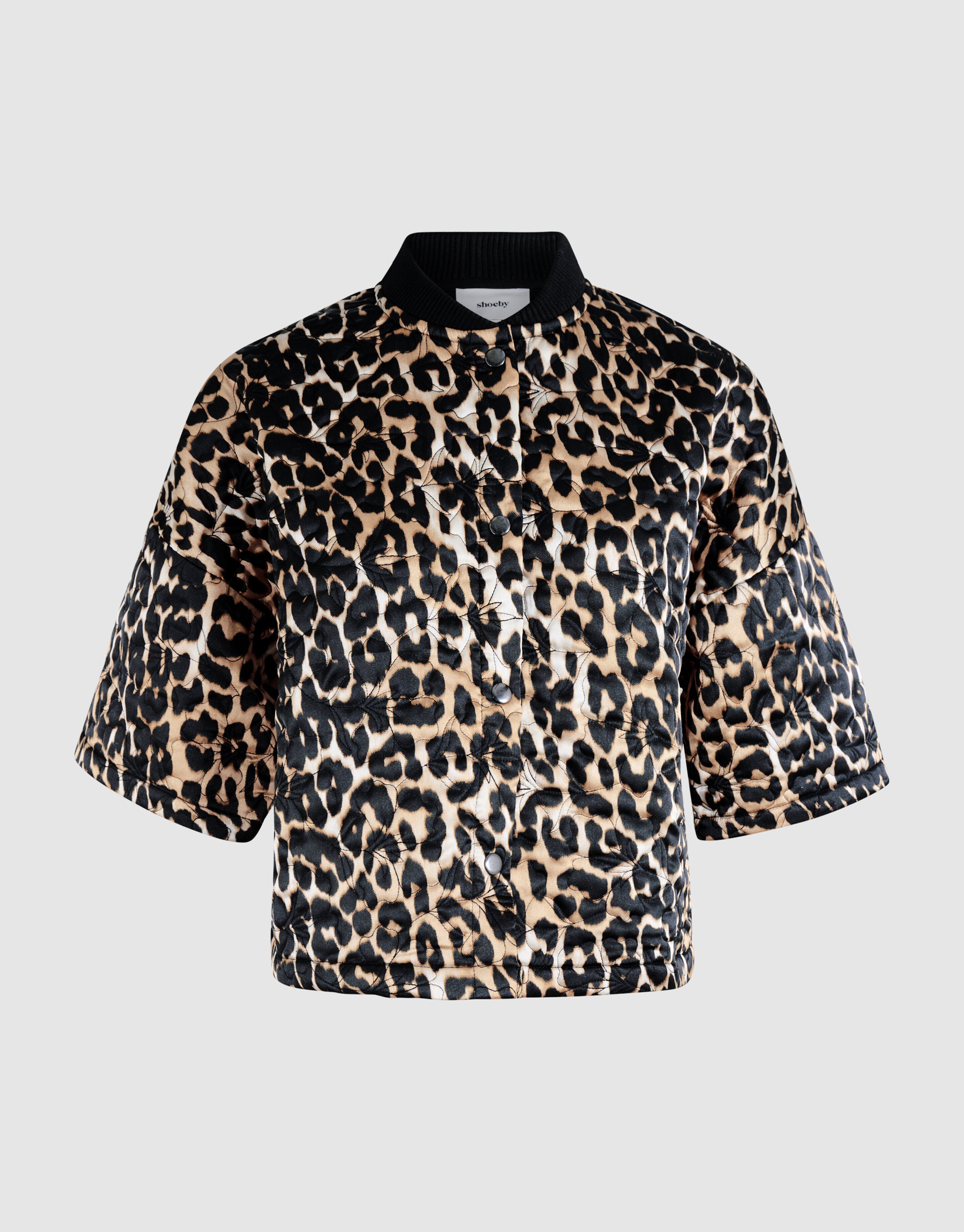 Kurzärmeliger Leopardenbomber Braun SHOEBY WOMEN