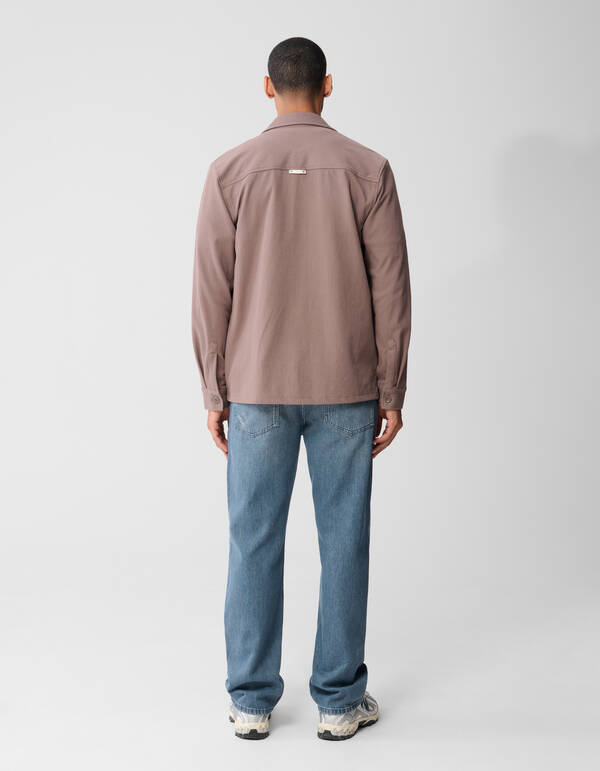 Strukturiertes Overshirt Hellbraun SHOEBY MEN