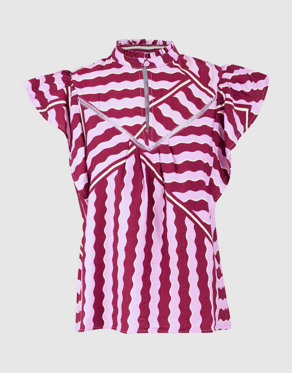 Top mit Wellenmuster in Rosa/Lila SHOEBY WOMEN