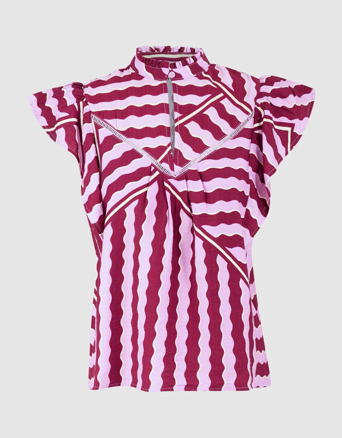 Top mit Wellenmuster in Rosa/Lila SHOEBY WOMEN