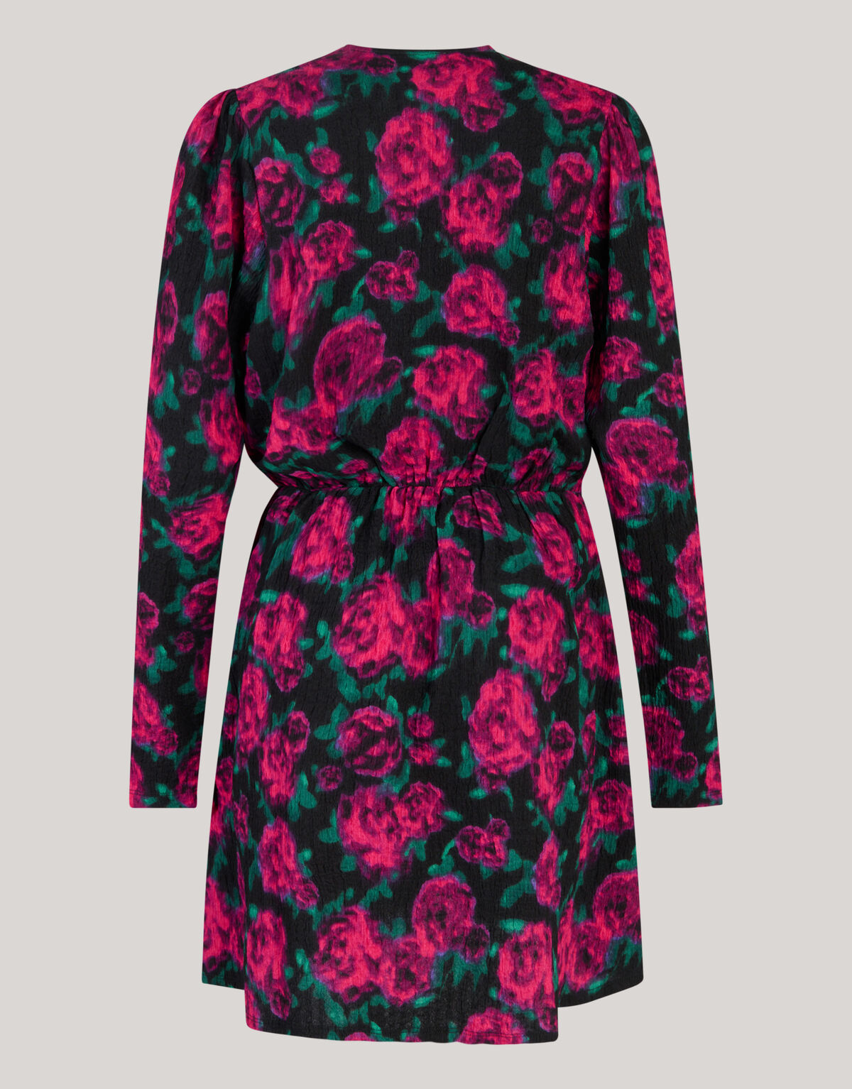 Bedrucktes Crinkle-Kleid Schwarz SHOEBY WOMEN