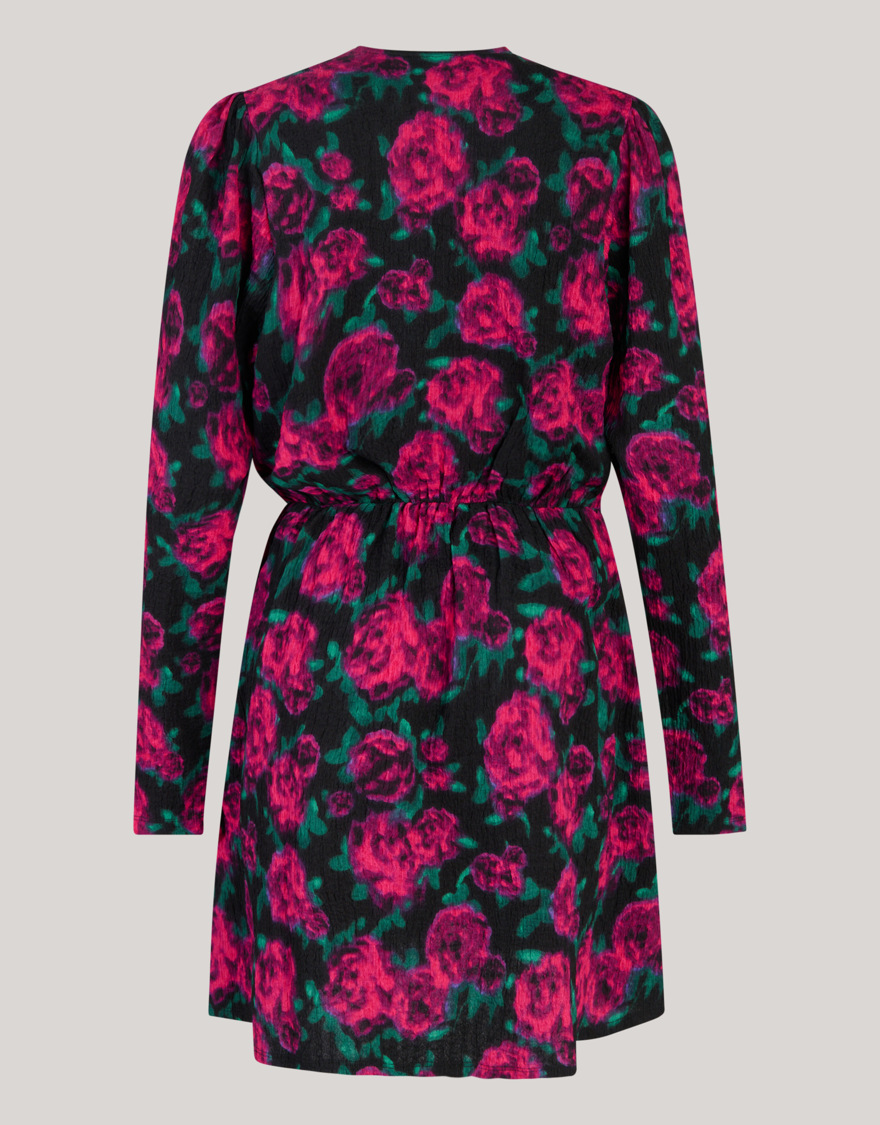 Bedrucktes Crinkle-Kleid Schwarz SHOEBY WOMEN