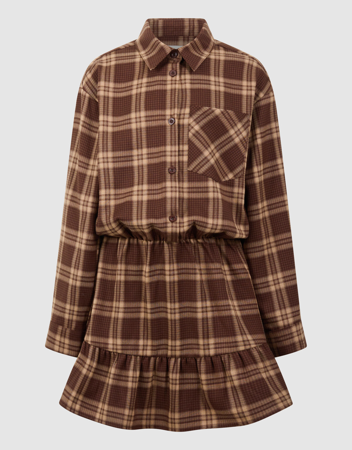 Kariertes Kleid Braun SHOEBY GIRLS