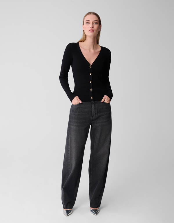 Knopfweste Schwarz SHOEBY WOMEN