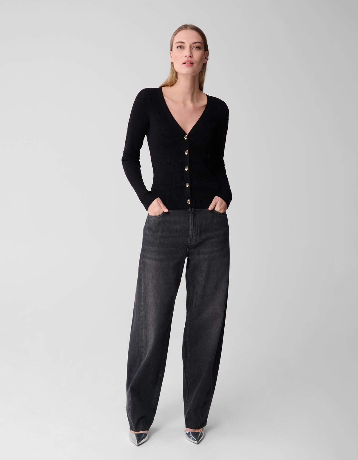 Knopfweste Schwarz SHOEBY WOMEN