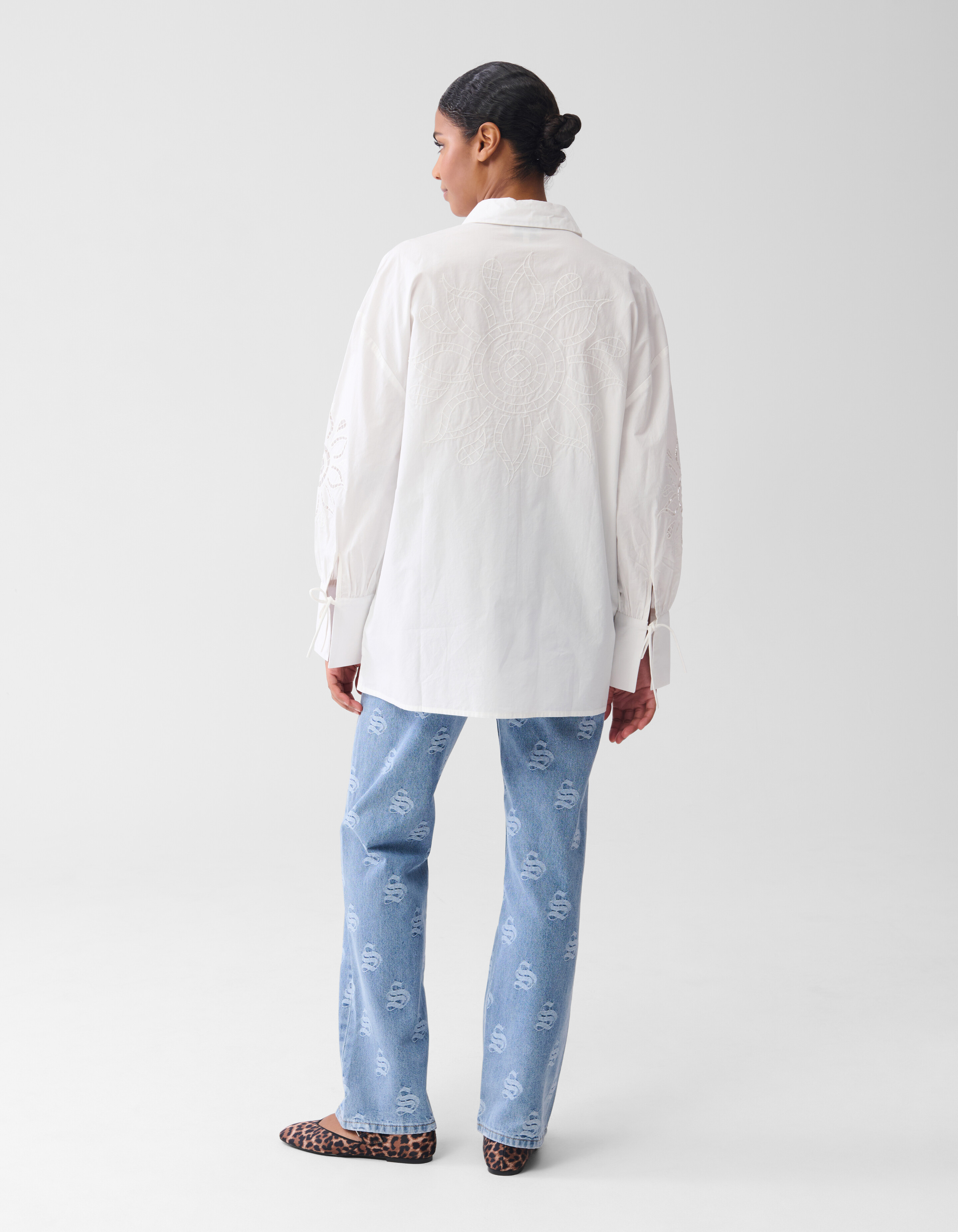Stickerei-Bluse Weiß SHOEBY WOMEN