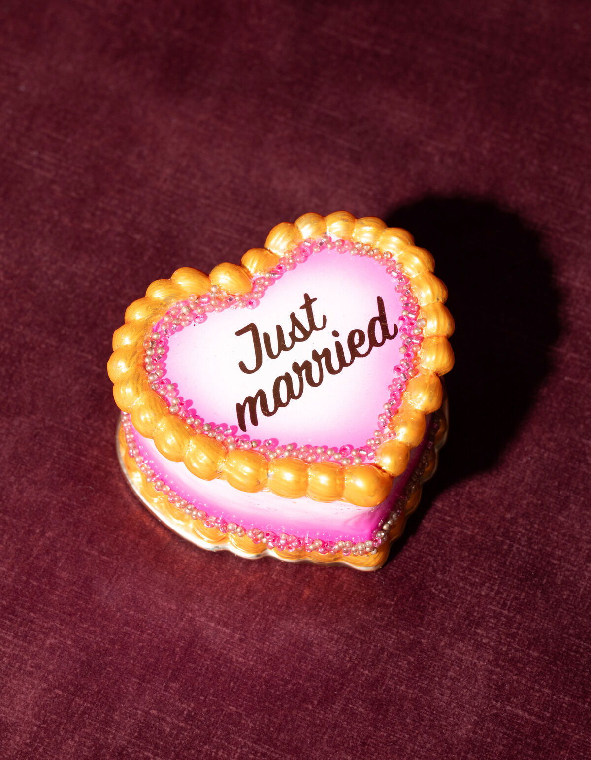 Just Married Weihnachtskugel Rosa By Fred SHOEBY ACCESSOIRES