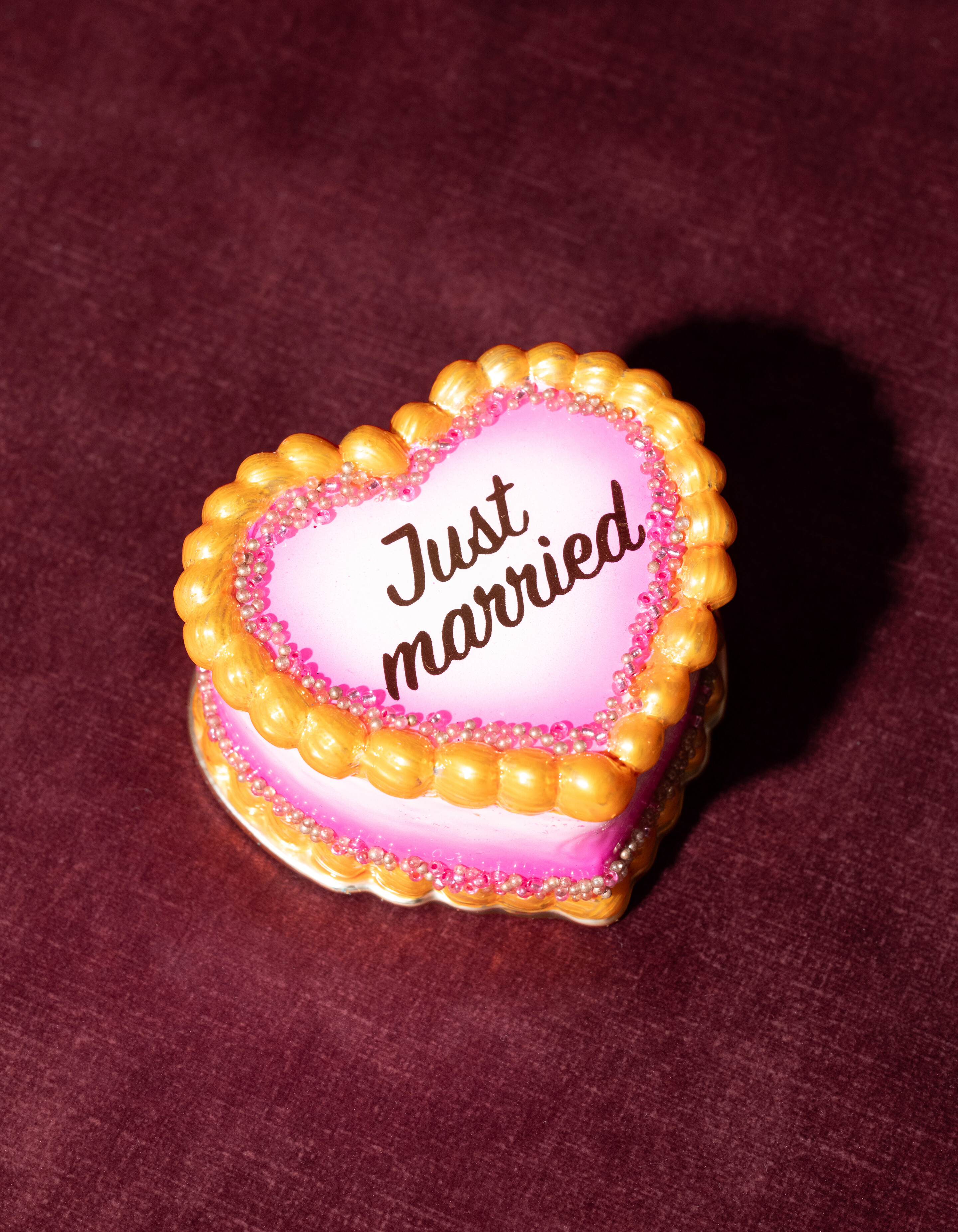 Just Married Weihnachtskugel Rosa By Fred SHOEBY ACCESSOIRES