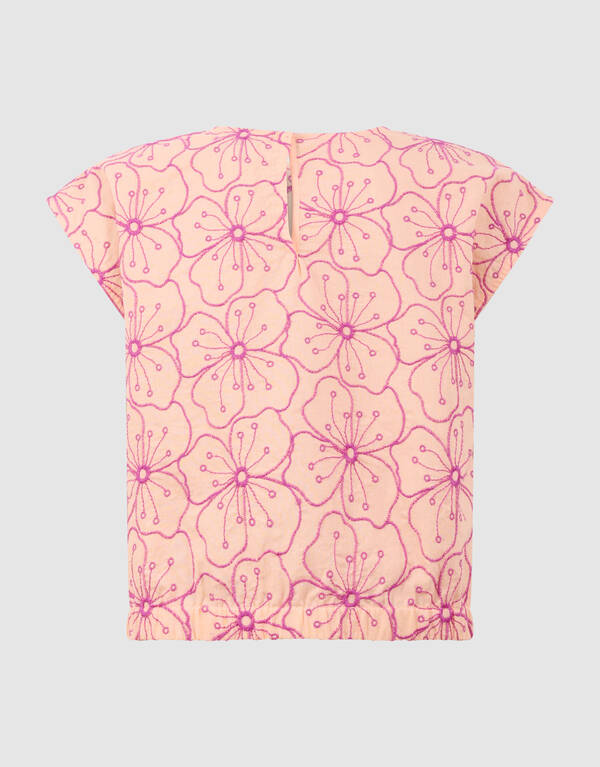 Bluse mit Blumenstickerei Hellorange SHOEBY GIRLS