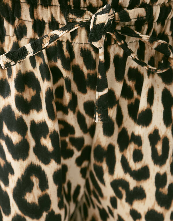 Twist Leopard Hose mit weitem Bein Braun SHOEBY GIRLS