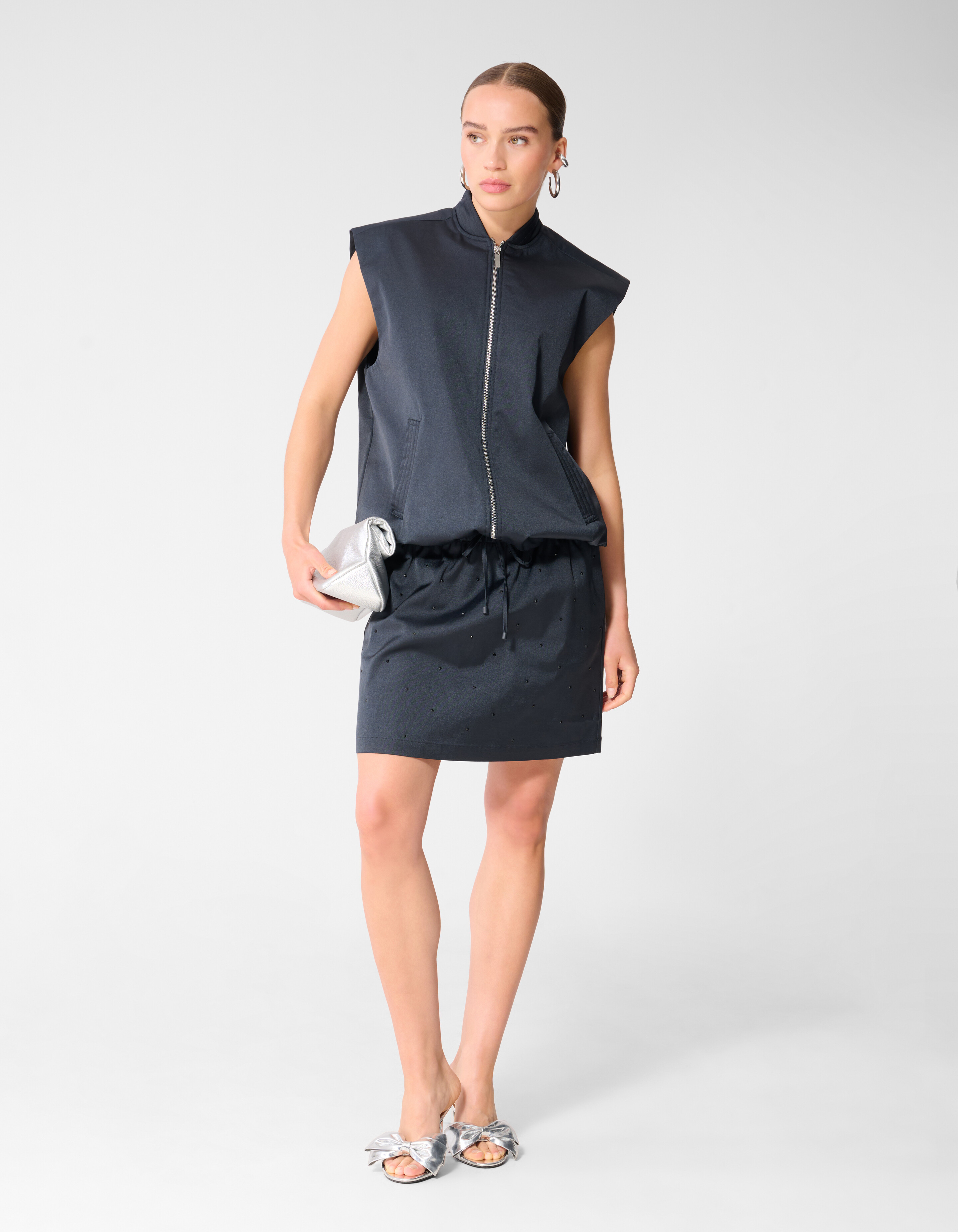 &Auml;rmellose Bomberjacke Dunkelblau SHOEBY WOMEN