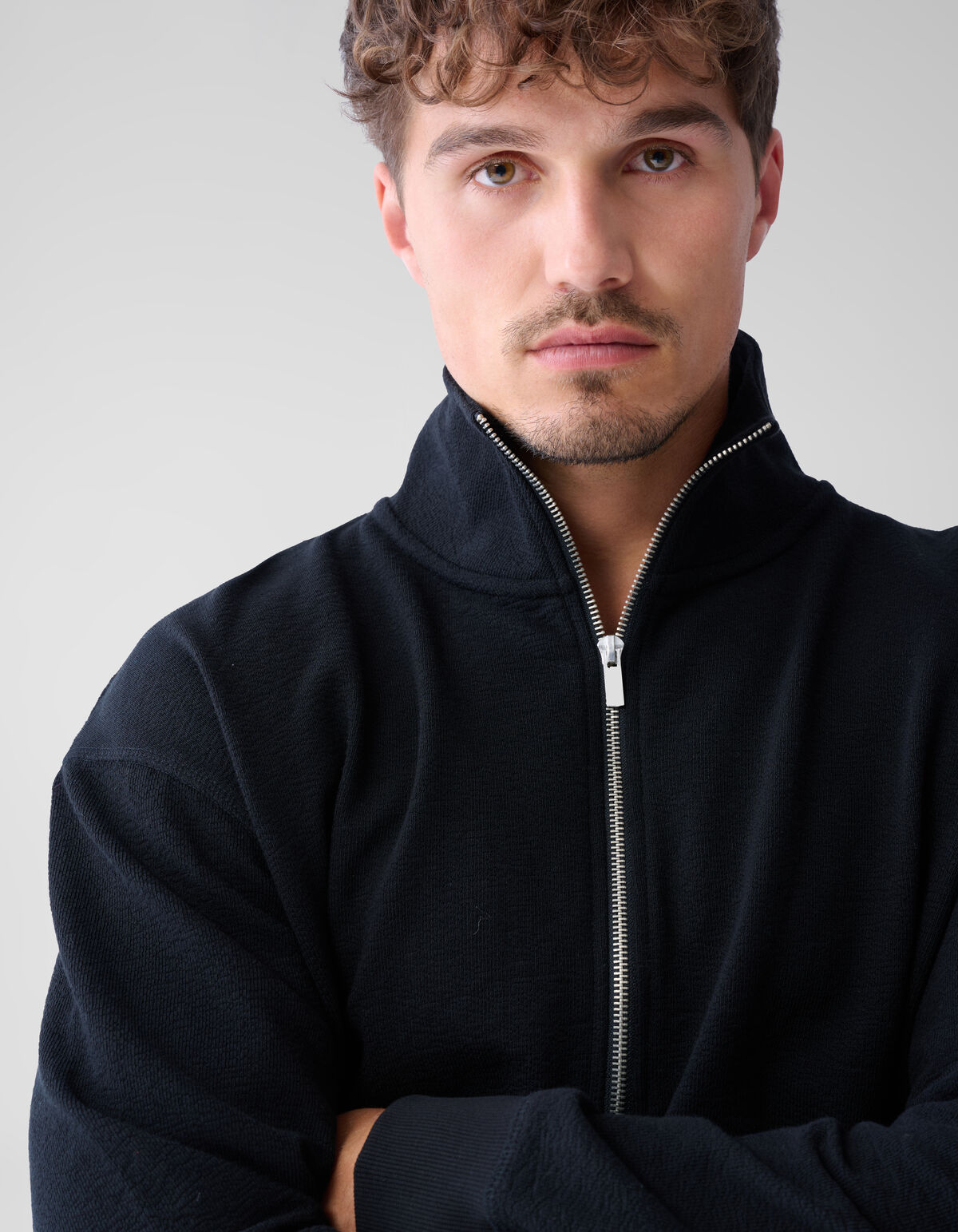 Pullover mit Reißverschluss Schwarz SHOEBY MEN
