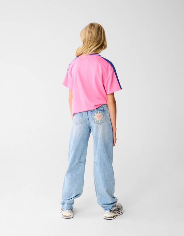 Barrel Wide Leg Jeans Blau SHOEBY GIRLS