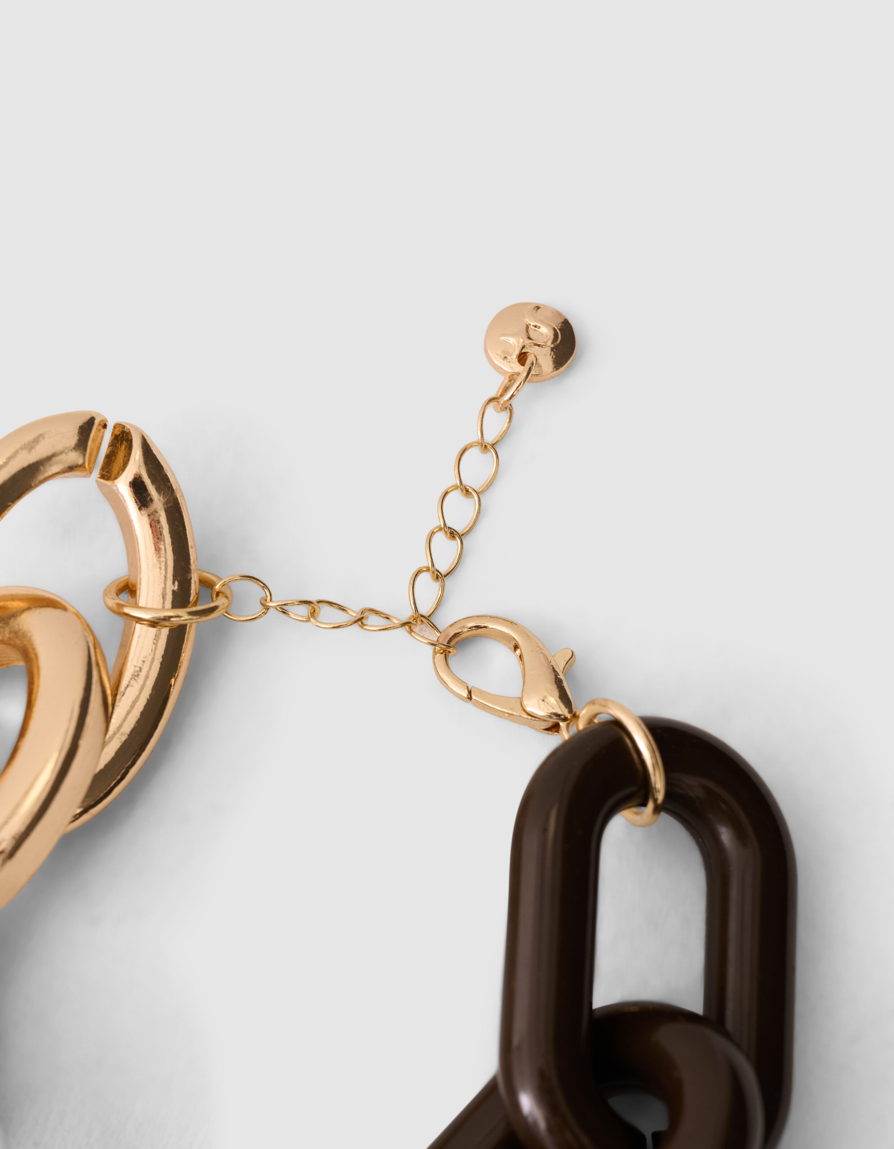 Bulky Chain Armband Gold/Braun SHOEBY ACCESSOIRES