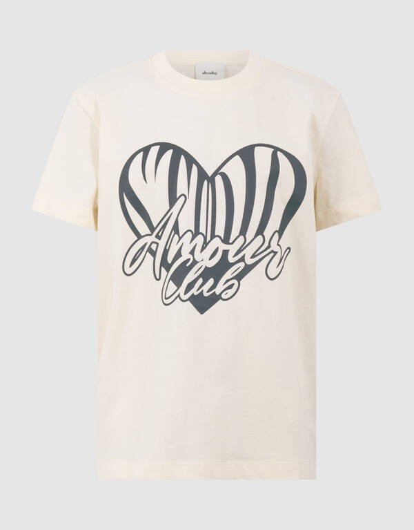 Heart Club Artwork T-Shirt in gebrochenem Wei&szlig; SHOEBY GIRLS