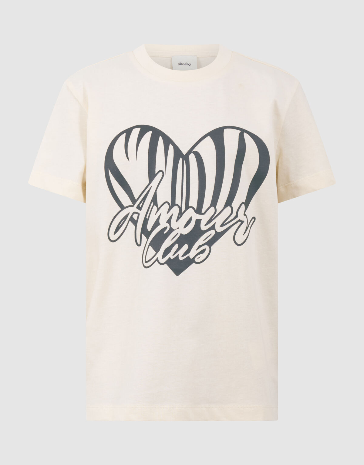 Heart Club Artwork T-Shirt in gebrochenem Wei&szlig; SHOEBY GIRLS