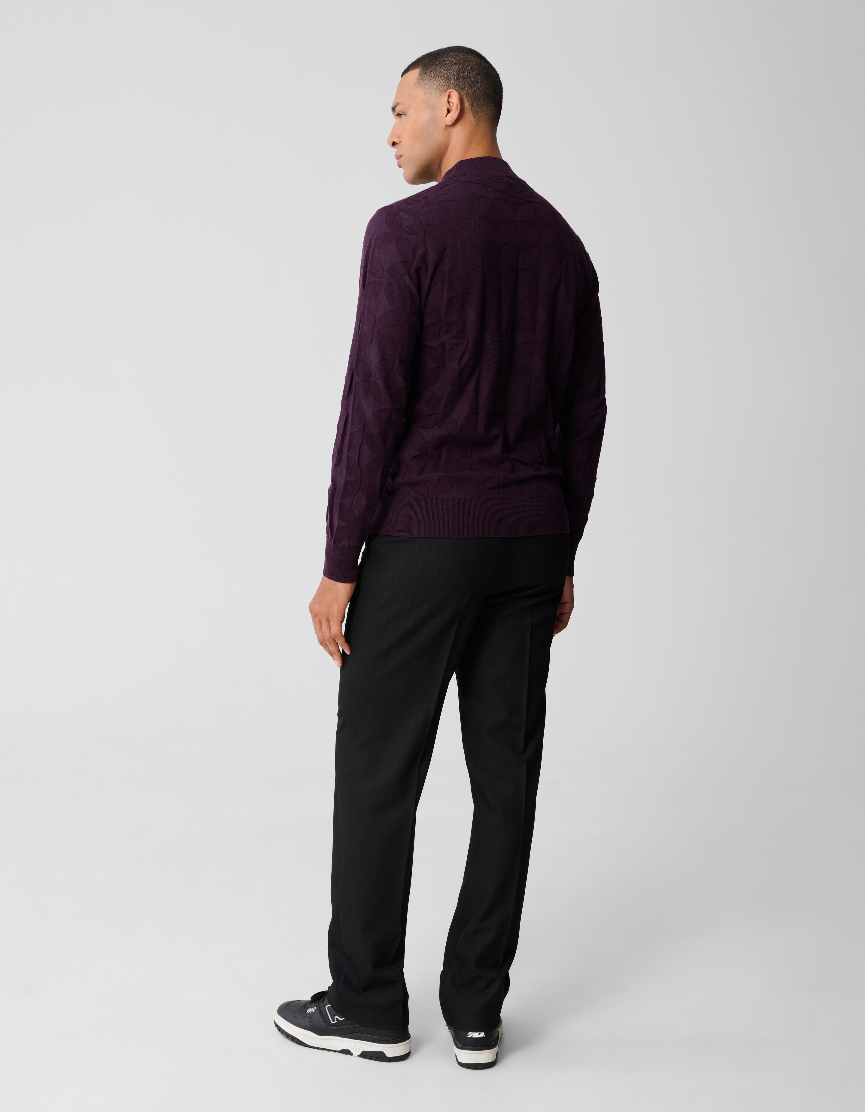 Glitzernder Strickpullover, Dunkelrot SHOEBY MEN