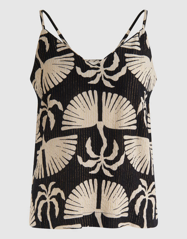 Bedrucktes Singlet Schwarz/Weiß SHOEBY WOMEN