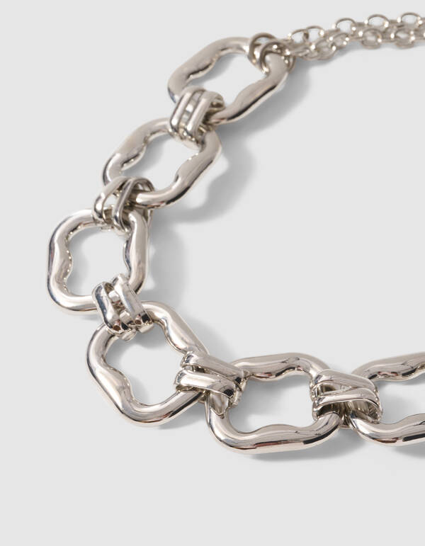Square Ketting Zilver SHOEBY ACCESSOIRES
