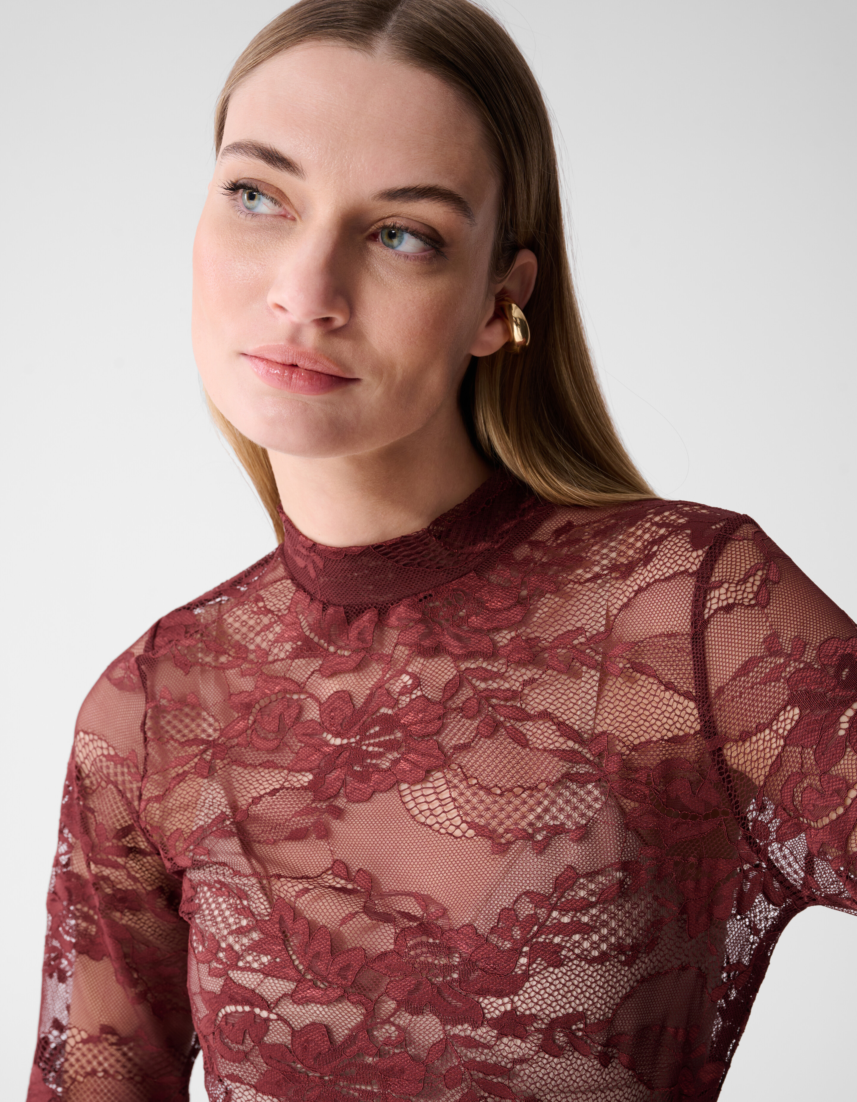 Flower Spitzenoberteil Dunkelrot SHOEBY WOMEN