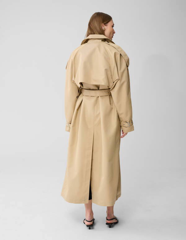 &Uuml;bergro&szlig;er Trenchcoat Zand von Lonneke SHOEBY WOMEN
