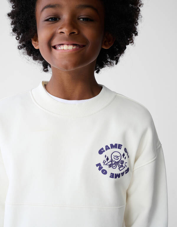 Game On Artwork Pullover Off White SHOEBY BOYS