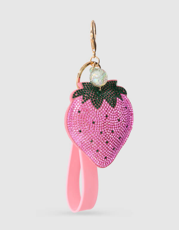 Erdbeer-Strass-Schl&uuml;sselanh&auml;nger Rosa SHOEBY ACCESSOIRES