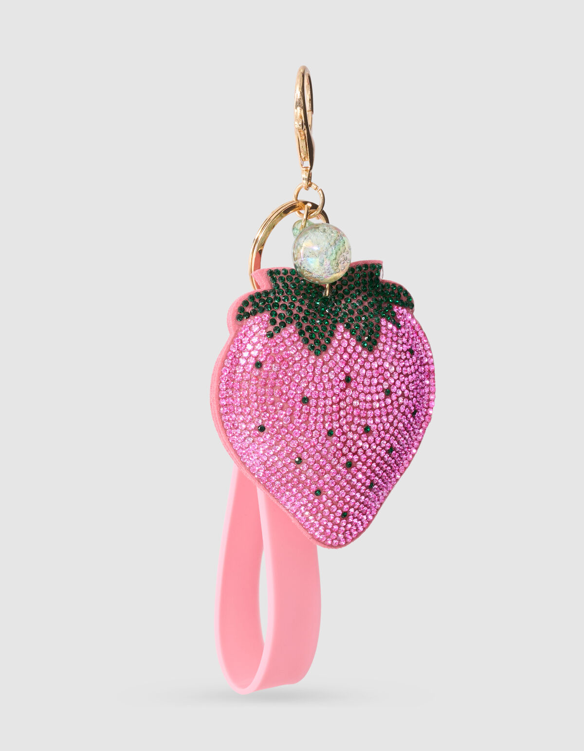 Erdbeer-Strass-Schl&uuml;sselanh&auml;nger Rosa SHOEBY ACCESSOIRES