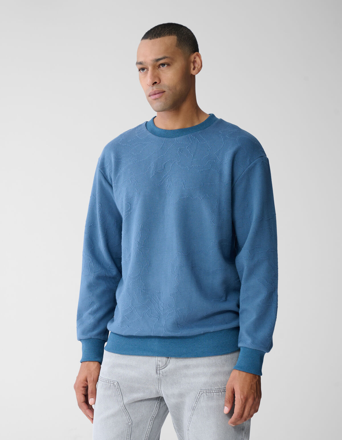 Strukturpullover Blau SHOEBY MEN