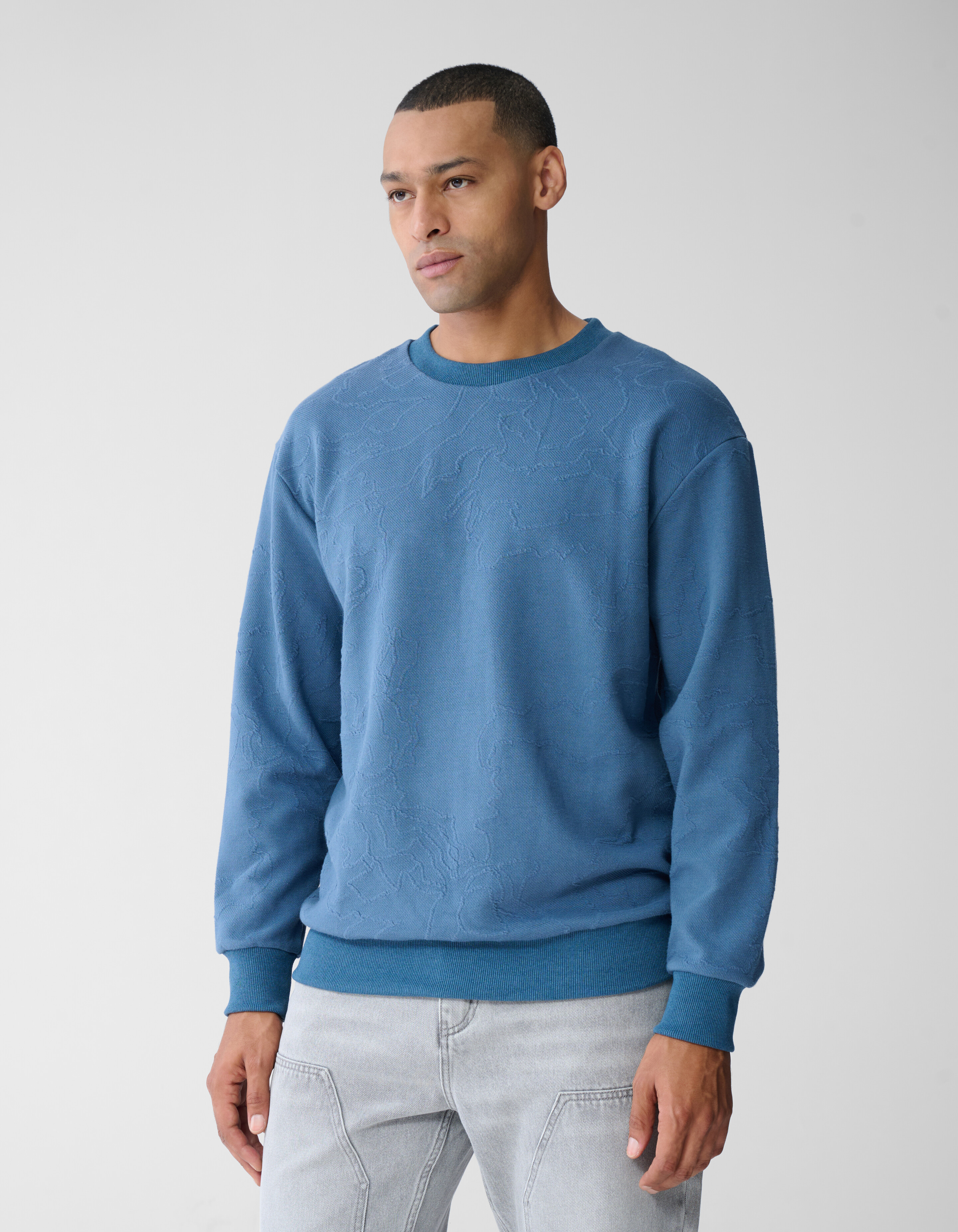 Strukturpullover Blau SHOEBY MEN