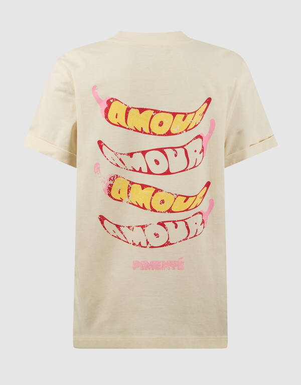 Pepper Artwork T-Shirt Off-White SHOEBY GIRLS