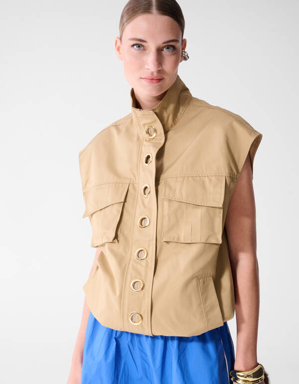 Eyelet Sleeveless Jack Camel SHOEBY WOMEN