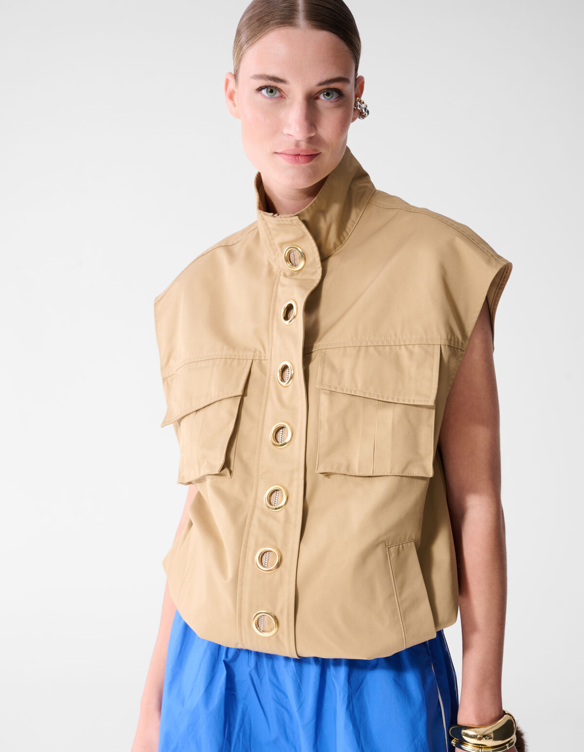 Eyelet Sleeveless Jack Camel SHOEBY WOMEN