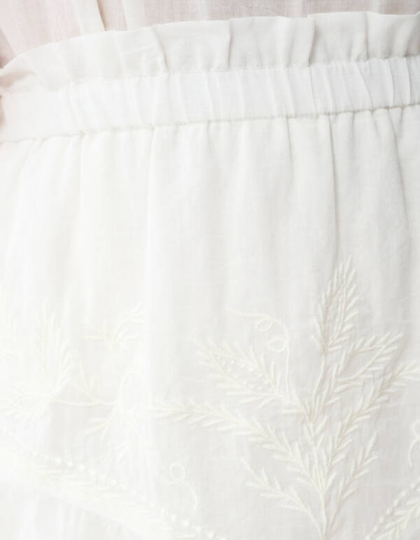 Rüschen-Skort Weiß SHOEBY WOMEN