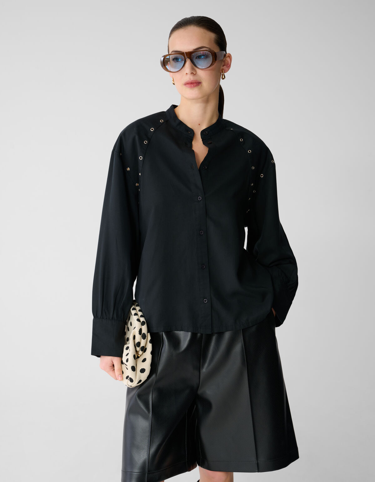 Eyelet Bluse Schwarz SHOEBY WOMEN