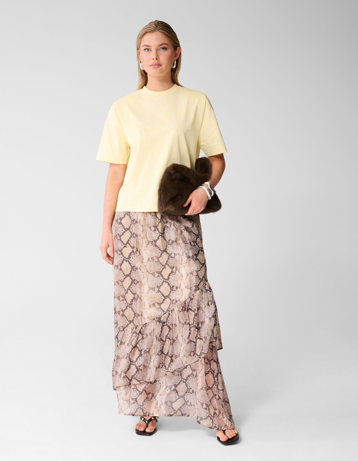 Gepolstertes T-Shirt Hellgelb SHOEBY WOMEN