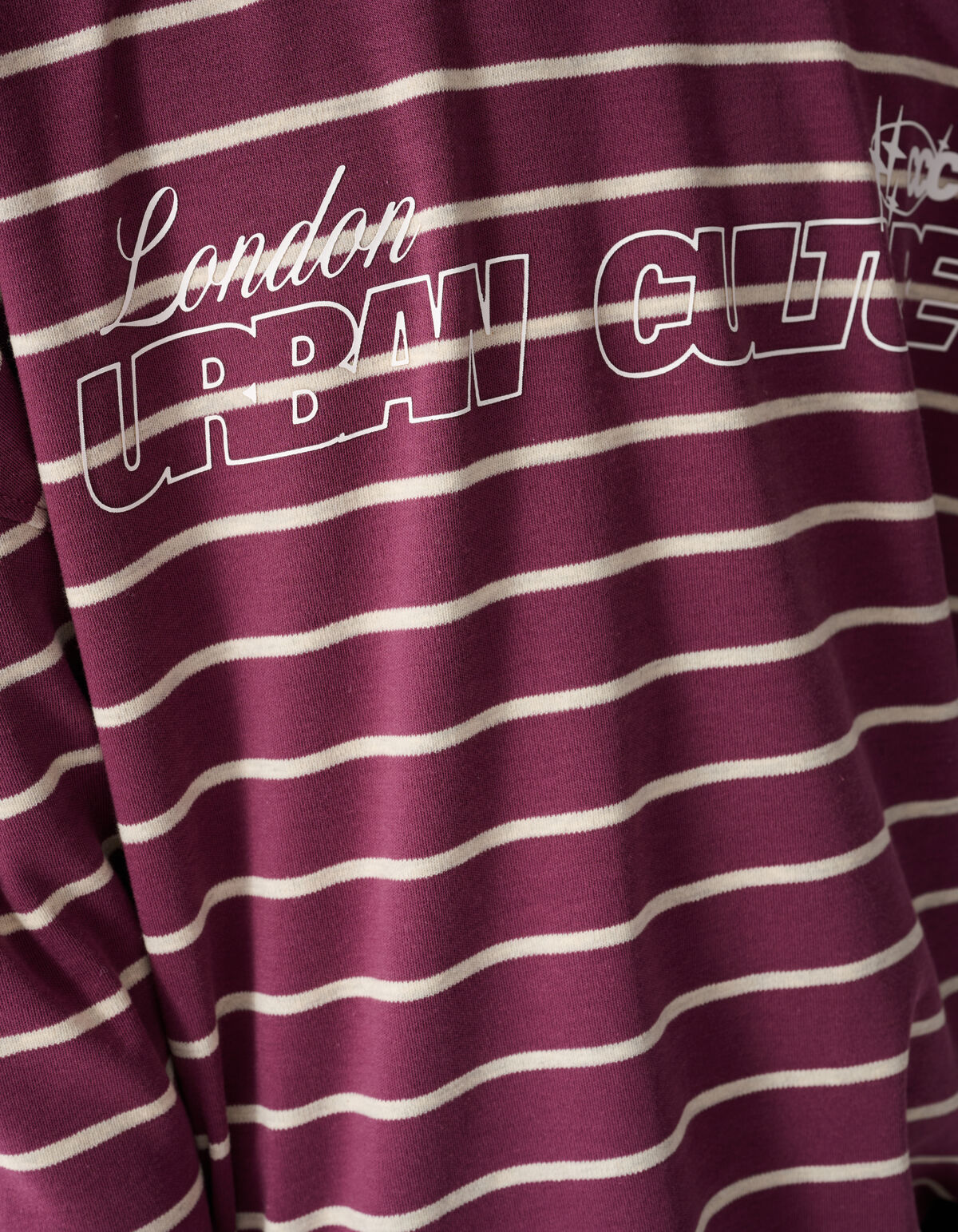London gestreiftes Langarmshirt Dunkelrot SHOEBY BOYS
