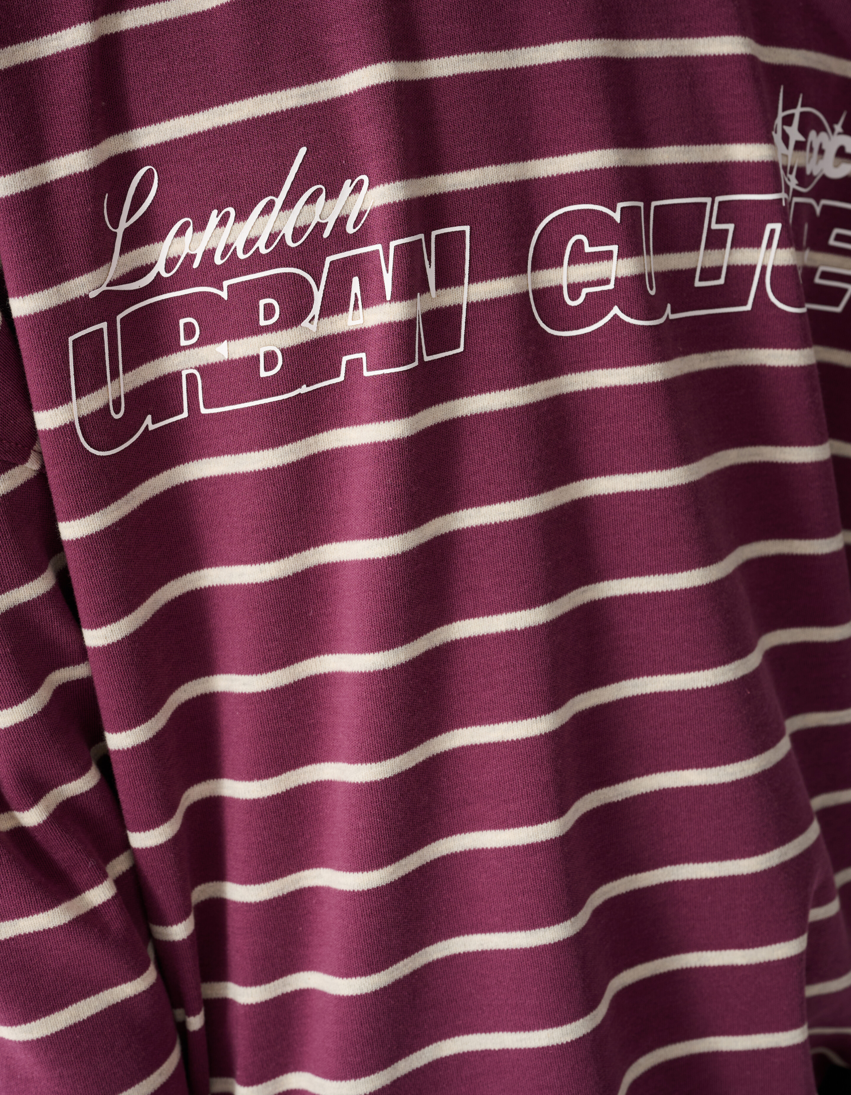 London gestreiftes Langarmshirt Dunkelrot SHOEBY BOYS