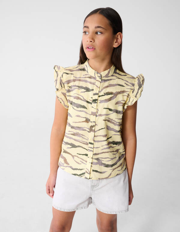Tiger R&uuml;schentop Hellgelb SHOEBY GIRLS