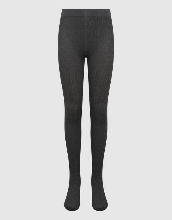 Zopfmuster-H&ouml;schen Dunkelgrau SHOEBY ACCESSOIRES